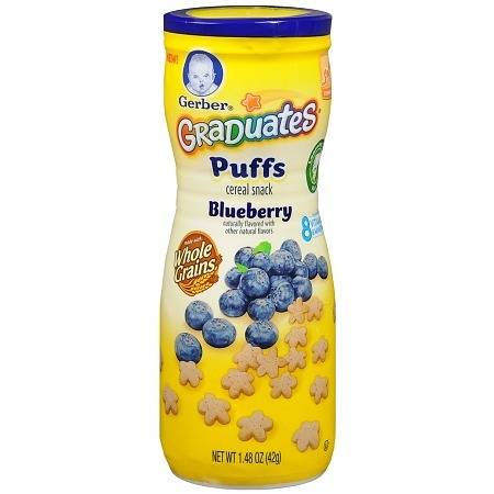 Gerber Graduates Puffs Cereal Snack Blueberry - 1.48 oz.
