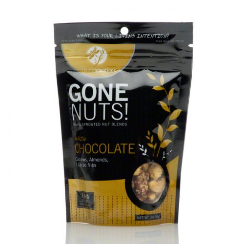 Gone Nuts! White Chocolate Chip Cashews, Almonds and Cacao Nibs, 3 oz