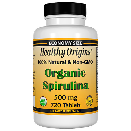 Healthy Origins Organic Spirulina 500mg, Tablets - 720 ea