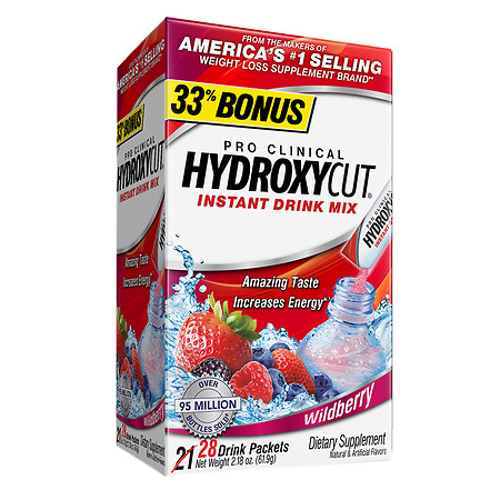 Hydroxycut Pro Clinical Weight Loss Dietary Supplement Powder Wildberry - 0.08 oz.