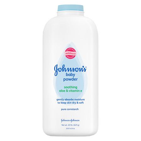 Johnson's Baby Pure Cornstarch Powder Soothing Aloe Vera & Vitamin E - 22 oz.
