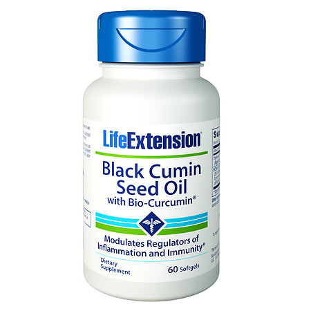 Life Extension Black Cumin Seed Oil with Bio-Curcumin, Softgels - 60 ea