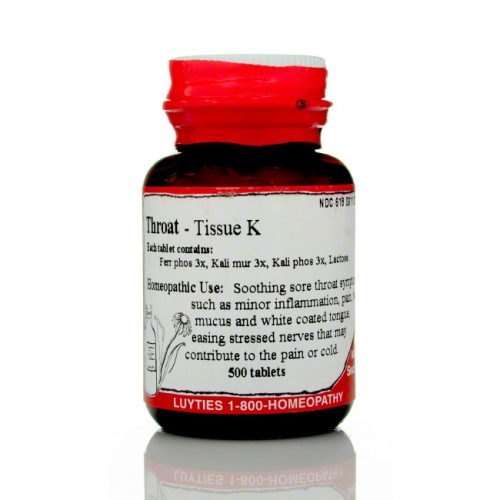 Luyties Cell Salts - Throat Tissue K, 500 count