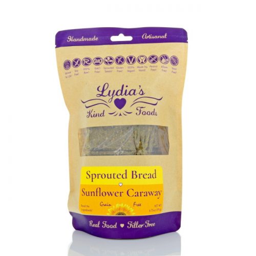 Lydia's Kind Foods Sunflower Caraway Seed Bread, 6.75 oz