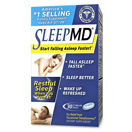 MD Products Sleep Aid Dietary Supplement EZ-Swallow Caplets - 30 ea