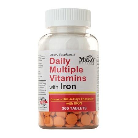 Mason Natural Daily Multiple Vitamins with Iron, Tablets - 365 ea