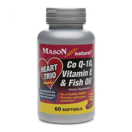 Mason Natural Heart Trio, Co Q-10, Vitamin E & Fish Oil, Softgels - 60 ea