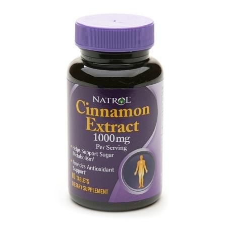 Natrol Cinnamon Extract, 1000mg, Tablets - 80 ea