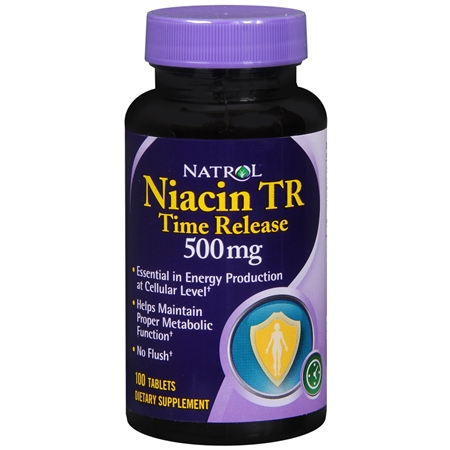 Natrol Niacin TR Time Release 500 mg - 100 ea