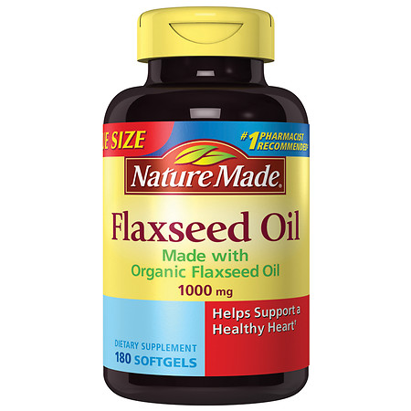 Nature Made Flaxseed Oil 1000 mg Dietary Supplement Liquid Softgels - 180 ea