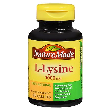Nature Made L-Lysine 1000 mg Dietary Supplement Tablets - 60 ea