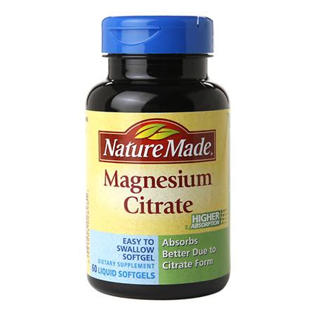 Nature Made Magnesium Citrate 250mg, Softgels - 60 ea