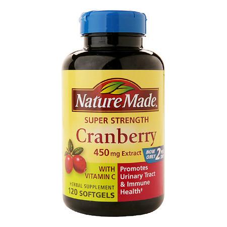 Nature Made Super Strength Cranberry 450mg Extract, Softgels - 120 ea