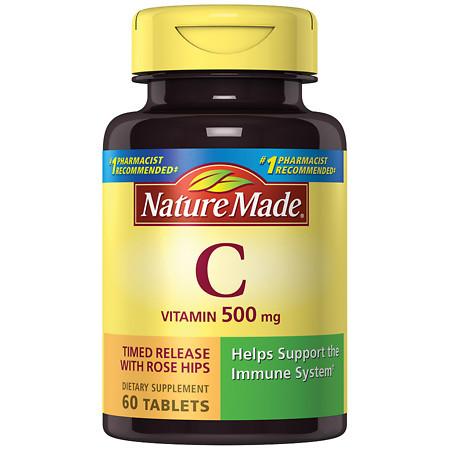Nature Made Vitamin C 500 mg Timed Release With Rose Hips - 60 ea