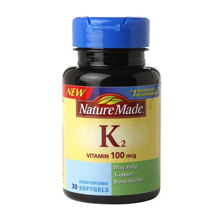 Nature Made Vitamin K2 100 mcg, Softgels - 30 ea