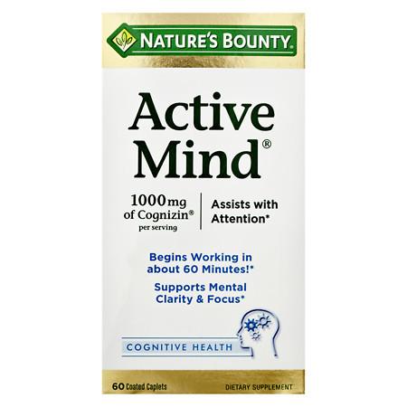 Nature's Bounty Active Mind Coated Caplets - 60 ea