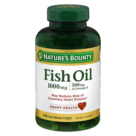 Nature's Bounty Fish Oil 1000 mg, Rapid Release Liquid Softgels - 135 ea