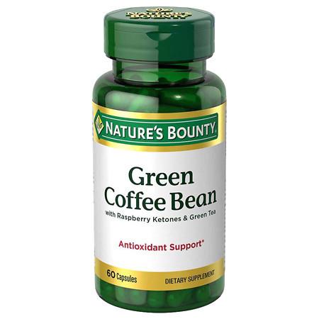 Nature's Bounty Green Coffee Bean with Raspberry Ketones & Green Tea, Capsules - 60 ea