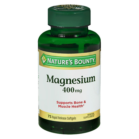 Nature's Bounty Magnesium 400 mg, Softgels - 75 ea