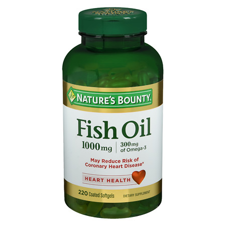 Nature's Bounty Odorless Fish Oil 1000 mg Dietary Supplement Softgels - 200 ea