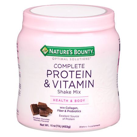 Nature's Bounty Optimal Solutions Complete Protein & Vitamin Shake Mix Decadent Chocolate - 16 oz.