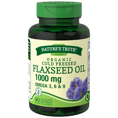 Nature's Truth Organic Cold Pressed Flaxseed Oil 1000mg - 90 ea
