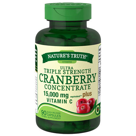 Nature's Truth Ultra Triple Strength Cranberry Concentrate 15,000mg Plus Vitamin C - 90 ea