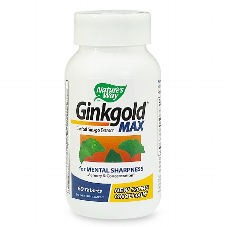 Nature's Way Ginkgold Max 120 mg Dietary Supplement Tablets - 60 ea