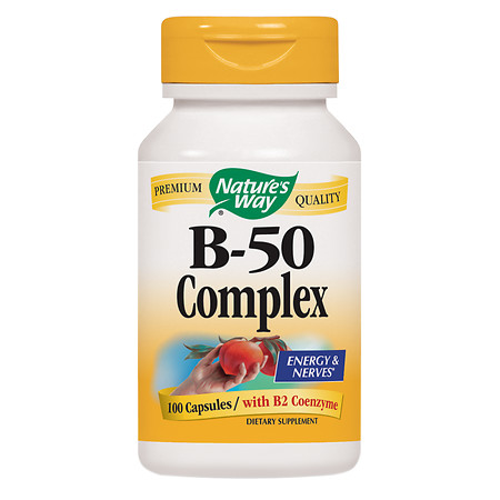Nature's Way Vitamin B-50 Complex Dietary Supplement Capsules - 100 ea