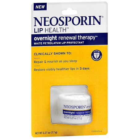 Neosporin Lip Health Overnight Renewal Therapy White Petrolatum Lip Protectant - 1 ea