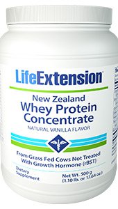 New Zealand Whey Protein Concentrate (Natural Vanilla Flavor), 500 grams (1.10 lb. or 17.64 oz.)