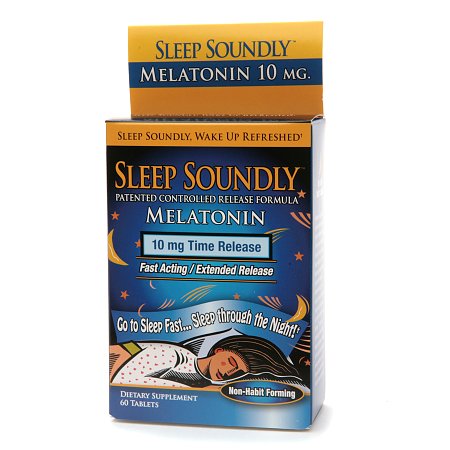 NutritionWorks Sleep Soundly Melatonin 10mg, Time Release Tablets - 60 ea
