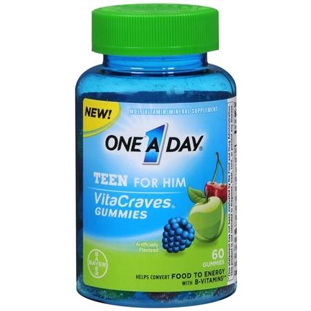 One A Day VitaCraves Teen for Him Multivitamin Gummies Assorted - 60 ea