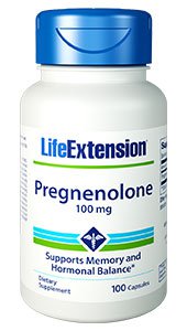 Pregnenolone, 100 mg, 100 capsules