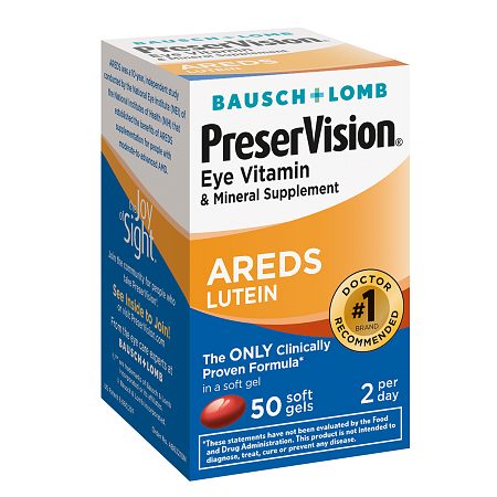 PreserVision Eye Vitamin and Mineral Supplement with AREDS Lutein, Softgels - 50 ea