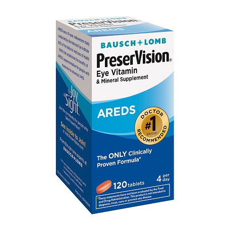 PreserVision Eye Vitamin and Mineral Supplement with AREDS, Tablets - 120 ea