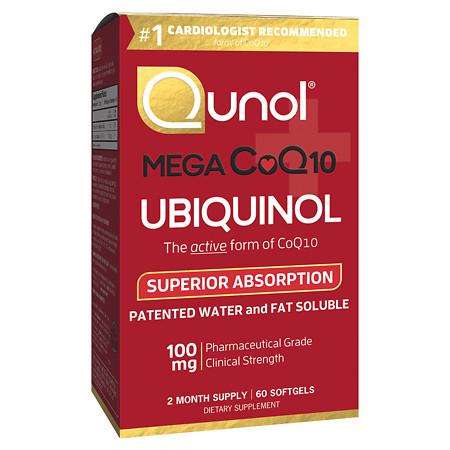 Qunol Mega CoQ10 10 Ubiquinol Dietary Supplement Softgels - 60 ea