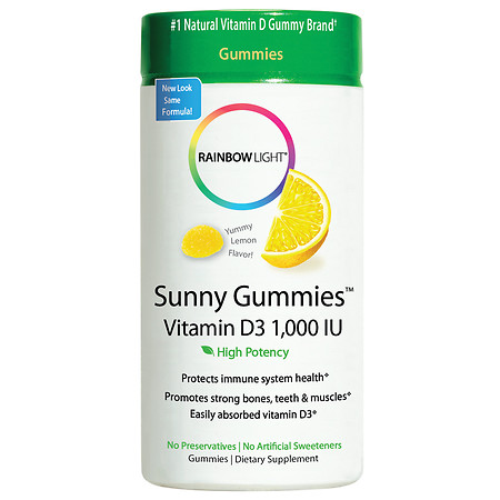 Rainbow Light Sour Lemon Vitamin D3 1000 IU Sunny Gummies - 50 ea