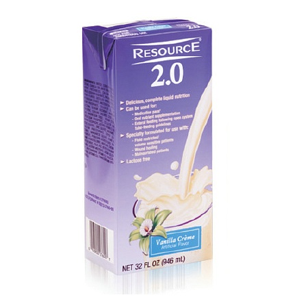 Resource 2.0 Medical Food Complete Liquid Nutrition Vanilla - 32 oz.