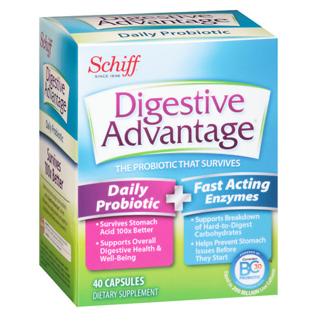 Schiff Digestive Advantage Probiotics & Enzymes Supplement - 40 ea