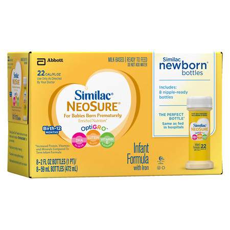 Similac Expert Care NeoSure Infant Formula with Iron, Ready to Feed - 2 fl oz