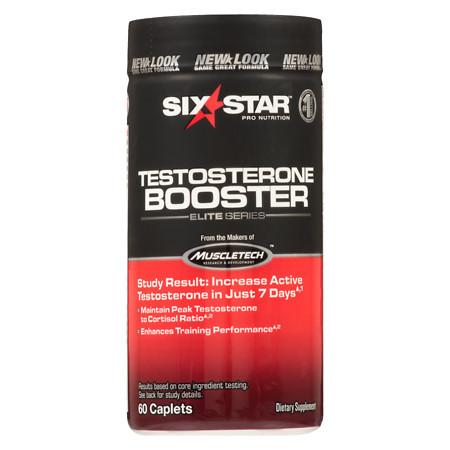 Six Star Elite Series Testosterone Booster Dietary Supplement Caplets - 60 ea