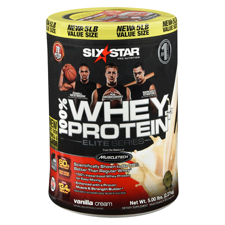 Six Star Elite Whey Protein Vanilla - 80 oz.