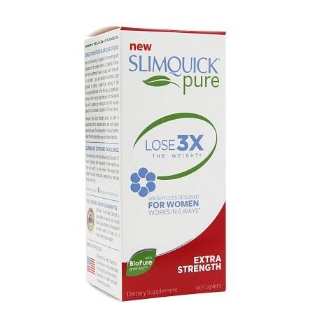 SlimQuick Pure Maximum Strength, Caplets - 60 ea
