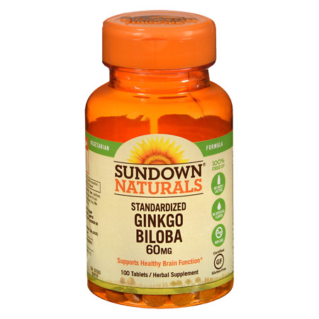 Sundown Naturals Ginkgo Biloba plus, 60mg, Tablets - 100 ea