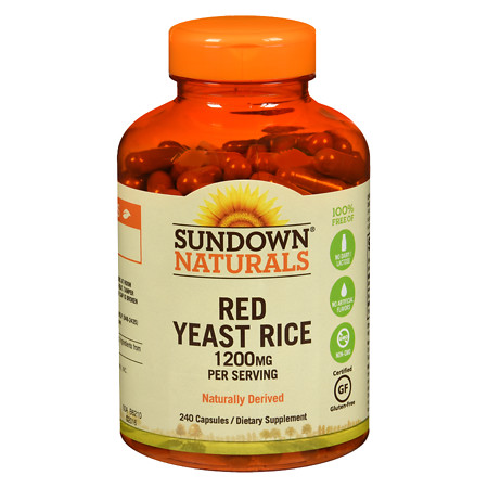 Sundown Naturals Red Yeast Rice 1200 mg Dietary Supplement Capsules - 240 ea