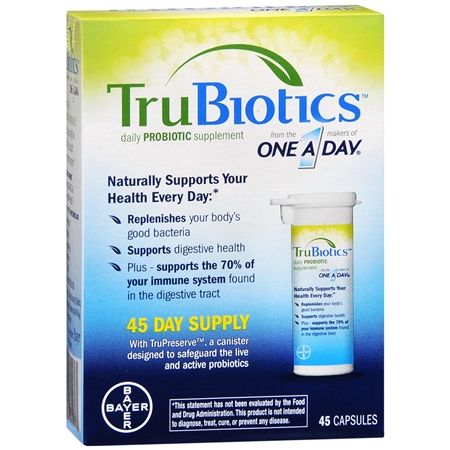 TruBiotics Daily Probiotic Supplement, Capsules - 45 ea