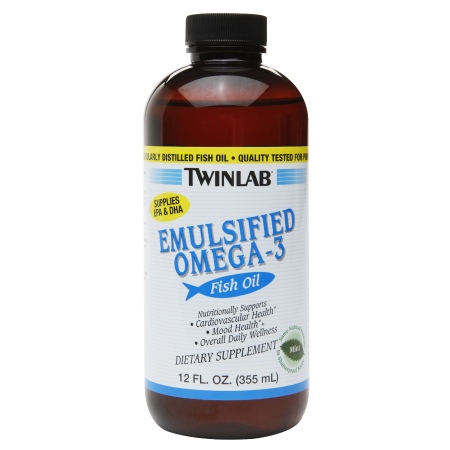 Twinlab Emulsified Omega-3 Fish Oil Mint - 12 fl oz