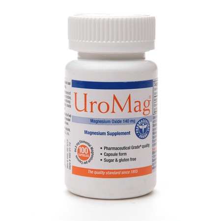UroMag Magnesium Oxide 140 mg Capsules - 100 ea