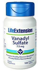 Vanadyl Sulfate, 7.5 mg, 100 vegetarian tablets